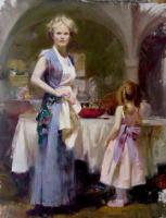 Pino Daeni - Impression oil painting.